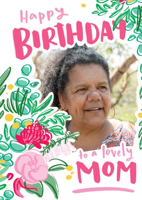 To Be Honest Photo Upload Floral Birthday Card