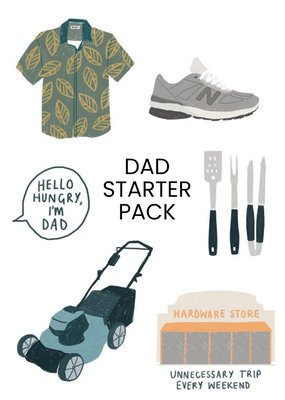 Dad Starter Pack Funny Modern Father's Day Card