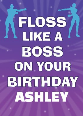 Gaming Floss Like A Boss On Your Birthday Card