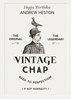 Vintage Chap Aged To Perfection Custom Name Card