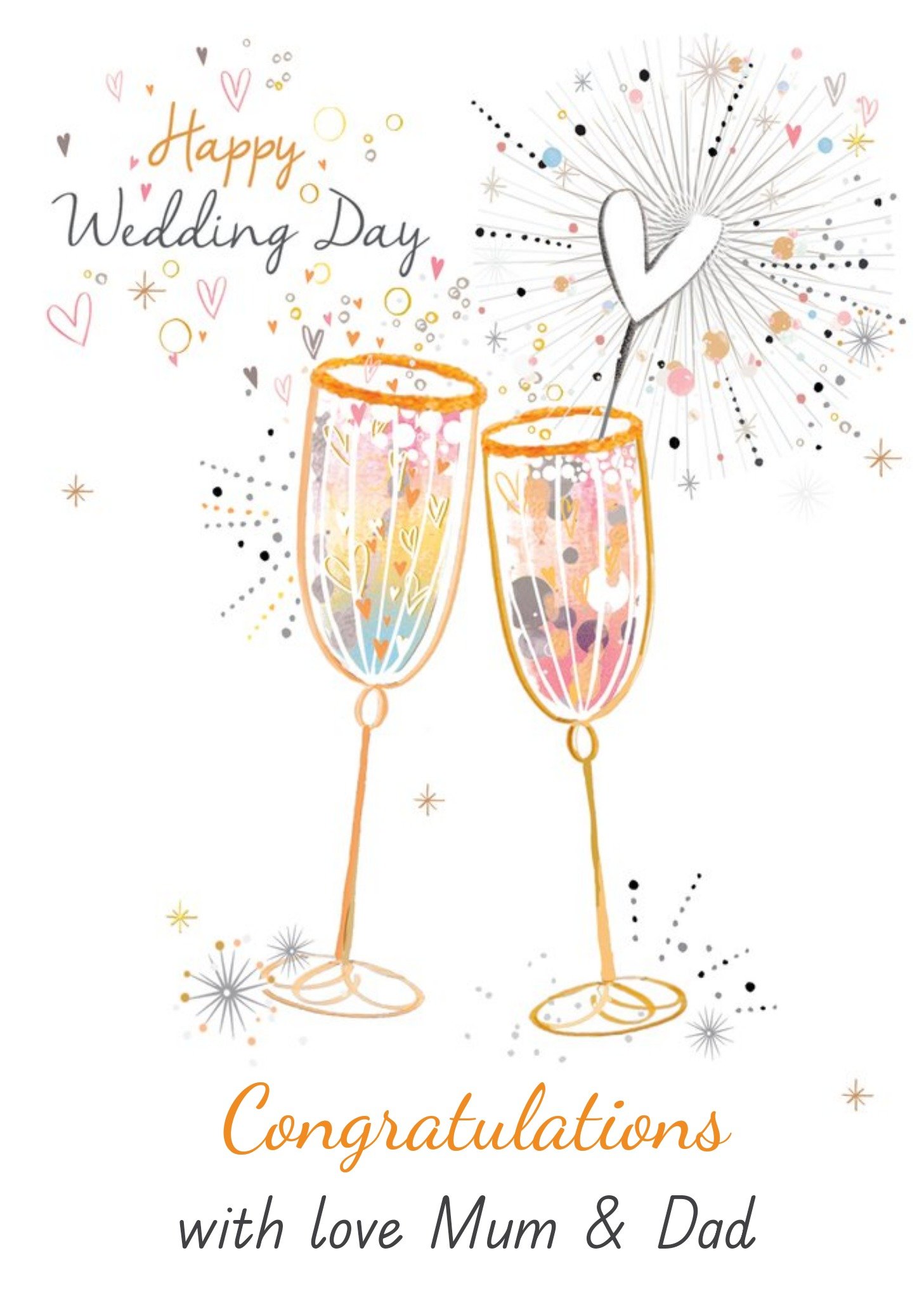 Moonpig Happy Wedding Day - Congratulations Champagne