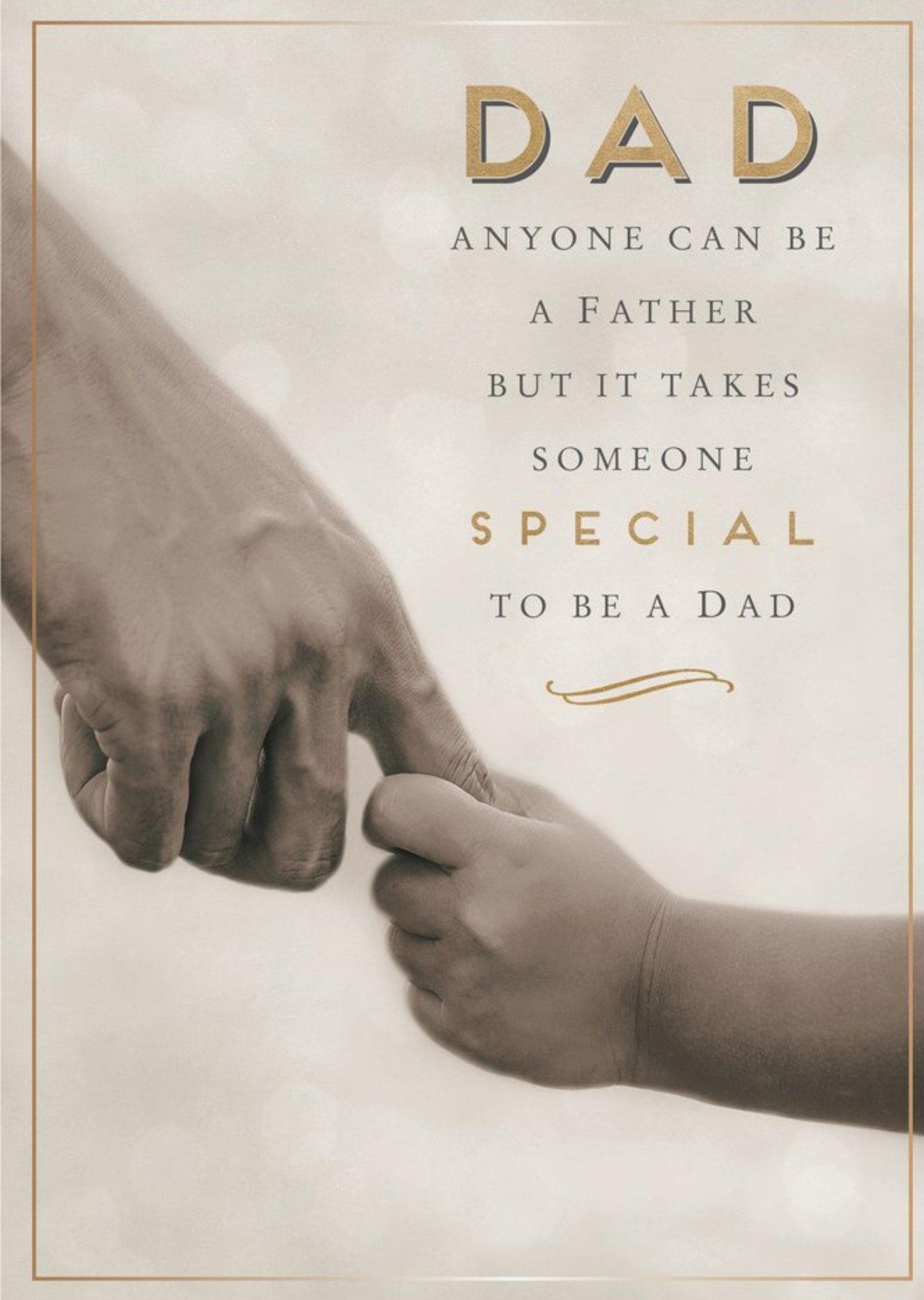 Moonpig Photographic Typographic Anyone Can Be A Father But It Takes Someone Special To Be A Dad Fat