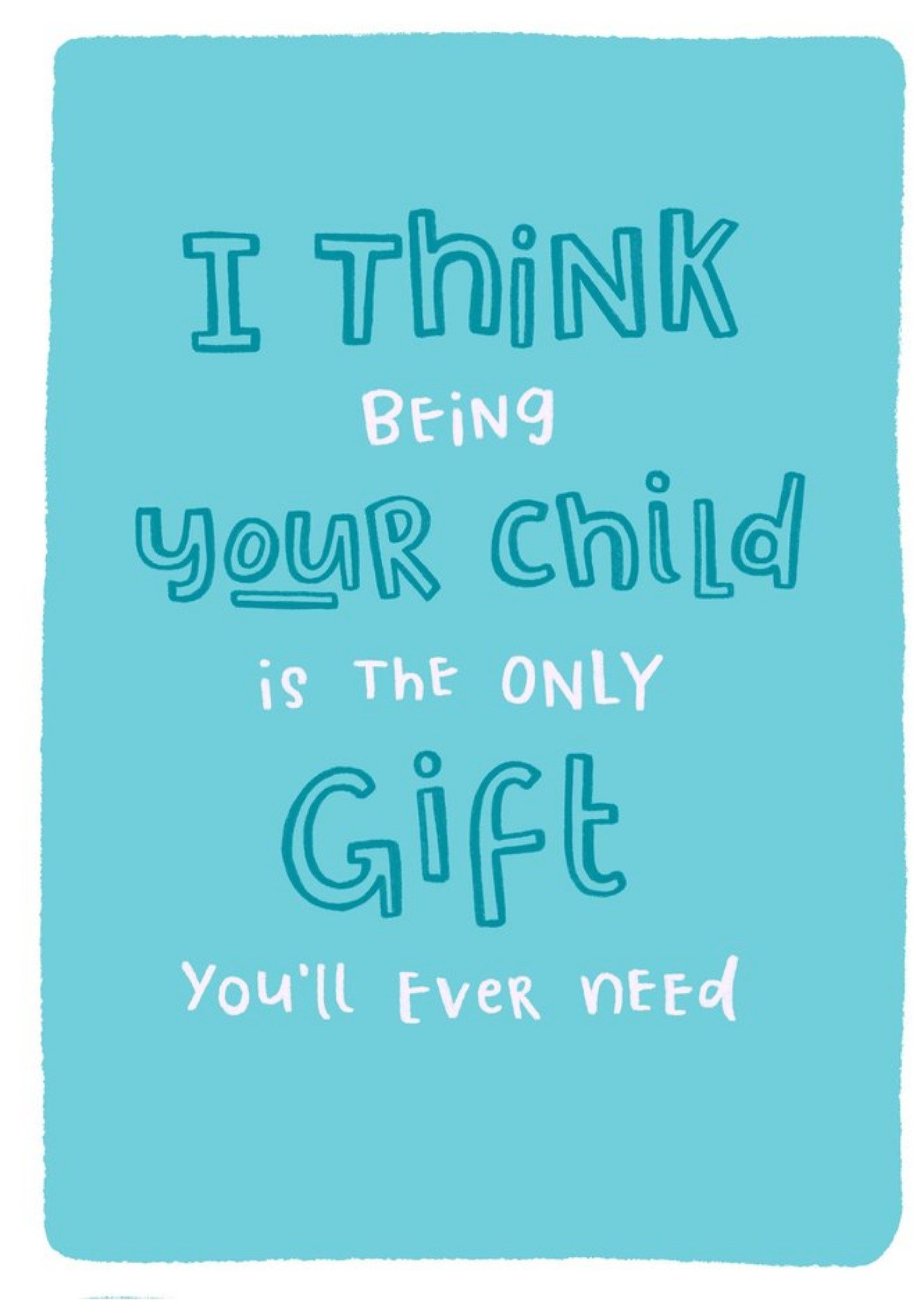 Moonpig Blue Kiwi Illustration Typographic Funny Mum Dad Birthday Card