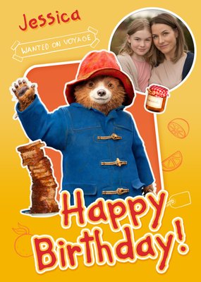 Paddington Bear Photo Upload Birthday Card