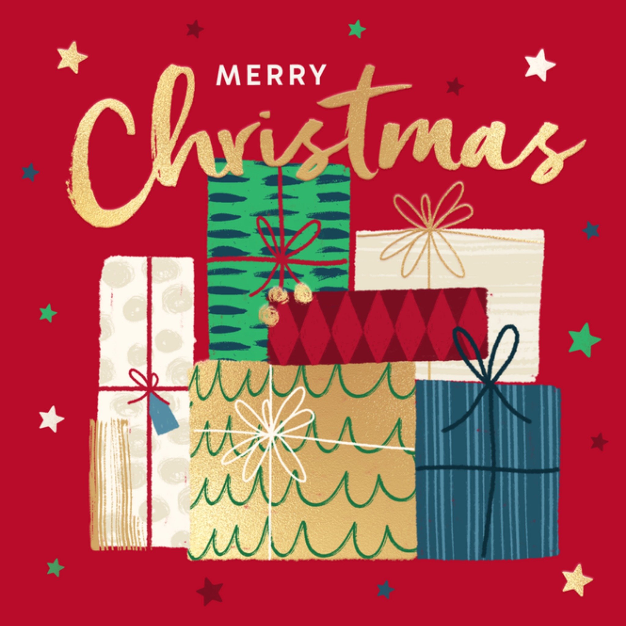Moonpig Merry Christmas Illustrated Presents Card