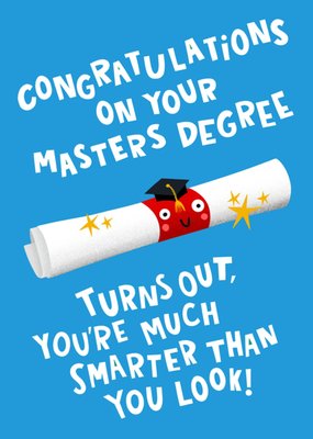 Congratulations On Your Masters Degree Card
