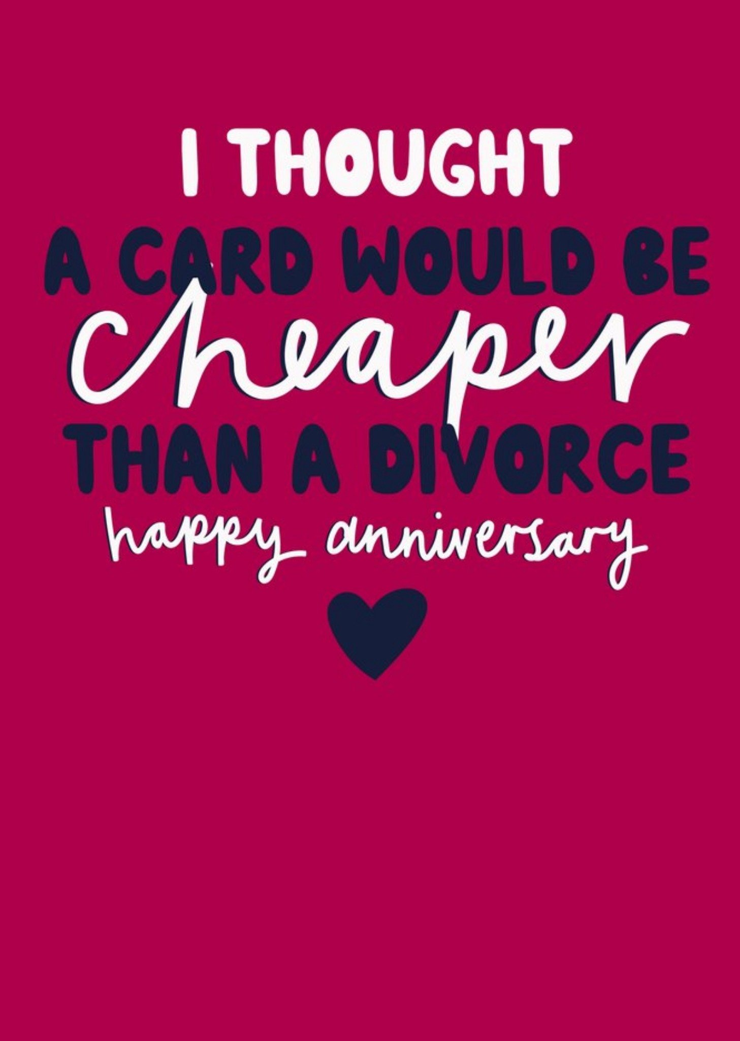Moonpig A Card Would Be Cheaper Than A Divorce Funny Anniversary Card