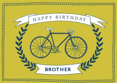 Birthday card - Bicycle - Brother