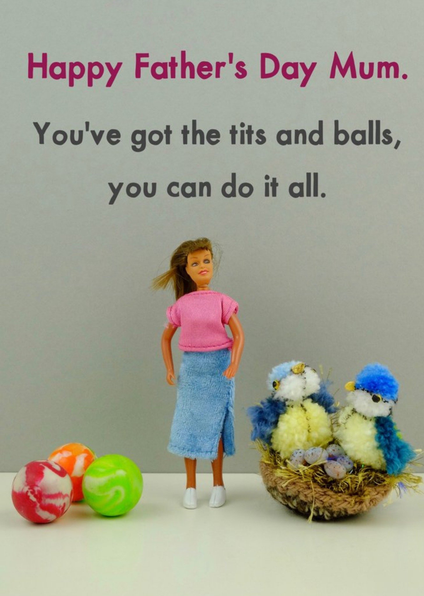 Funny Rude Happy Fathers Day Mum Youve Got The Tits And Balls Fathers Day  Card | Moonpig