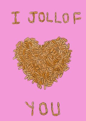 Illustrated Jollof Rice Valentines Day Card