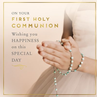 On Your First Holy Communion Photography Card