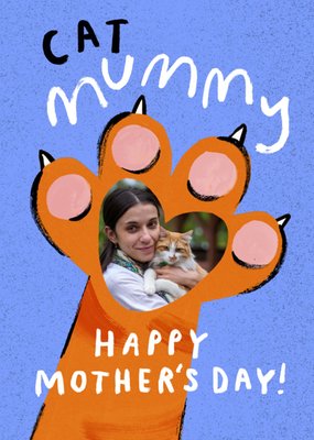 Cat Mummy Photo Upload Mother's Day Card