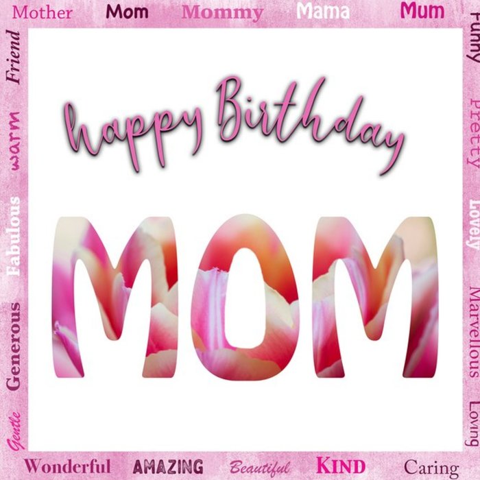 Alex Sharp Photography Mom Pretty Floral Birthday Card