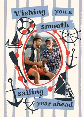 Wishing You a Smooth Sailing Photo Upload Card