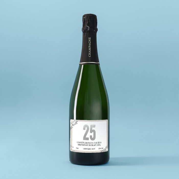 Personalised 25th Anniversary Champagne 75cl
