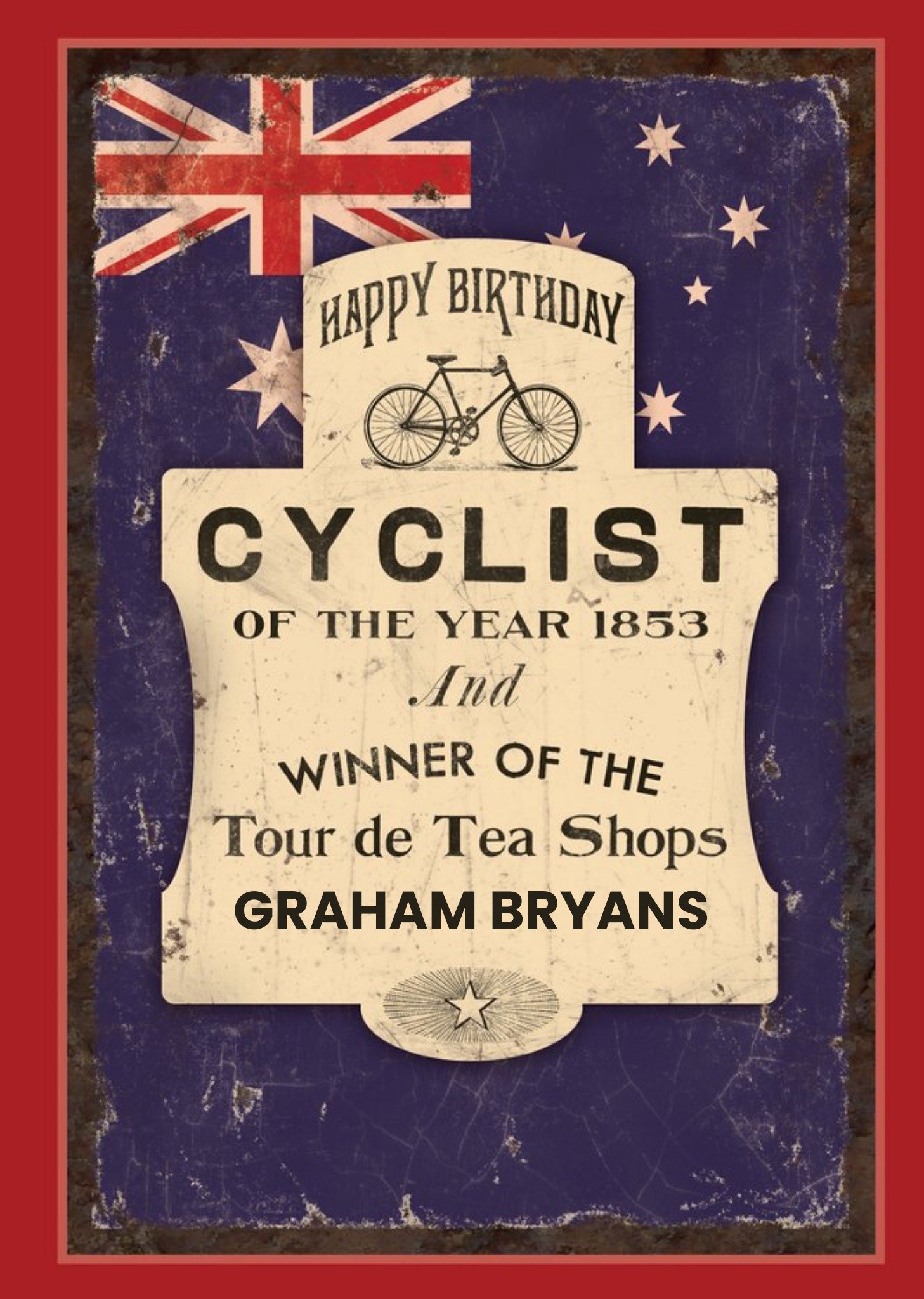 Moonpig Australias Cyclist Of The Year Personalised Card