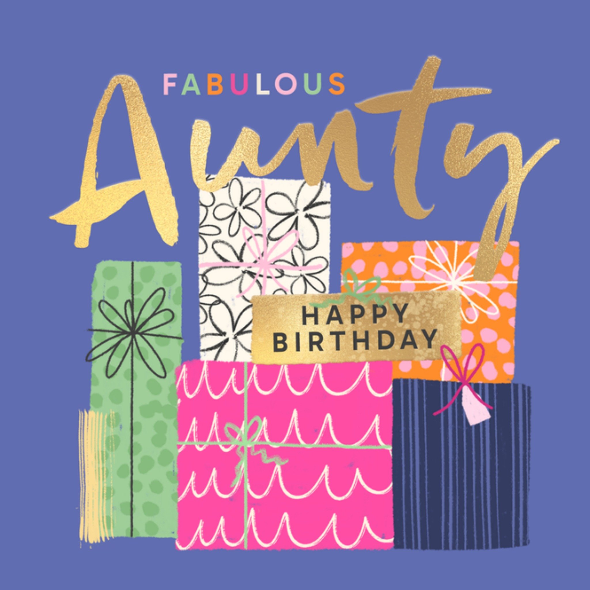 Moonpig Fabulous Aunty Happy Birthday Card