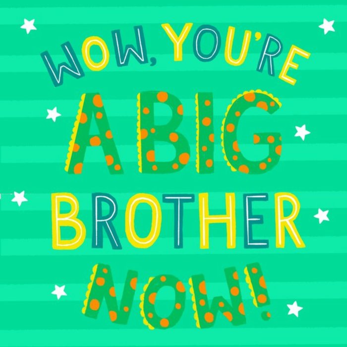 Typographical You're A Big Brother Card