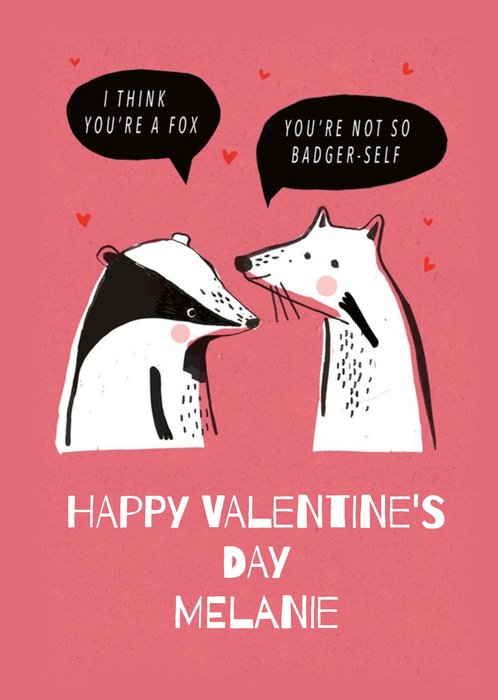 Youre A Fox Personalised Valentines Card