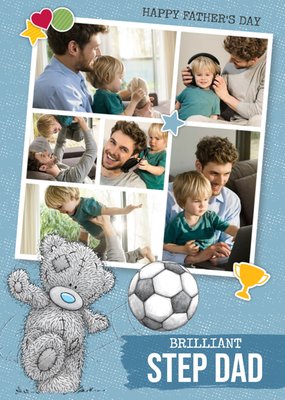 Tatty Teddy To A Brilliant Stepdad Happy Father's Day Multi-Photo Card