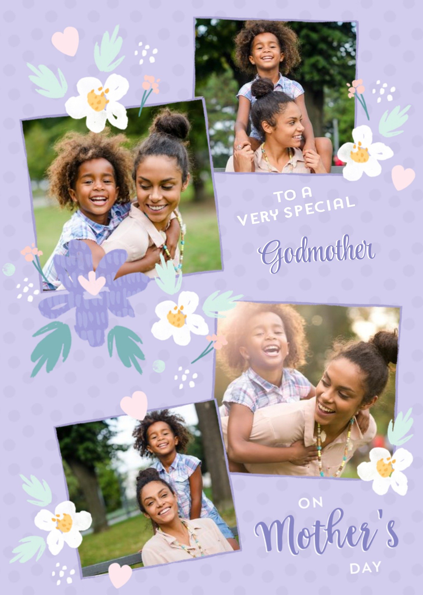 Moonpig To A Special Godmother Cute Floral Mother's Day Card