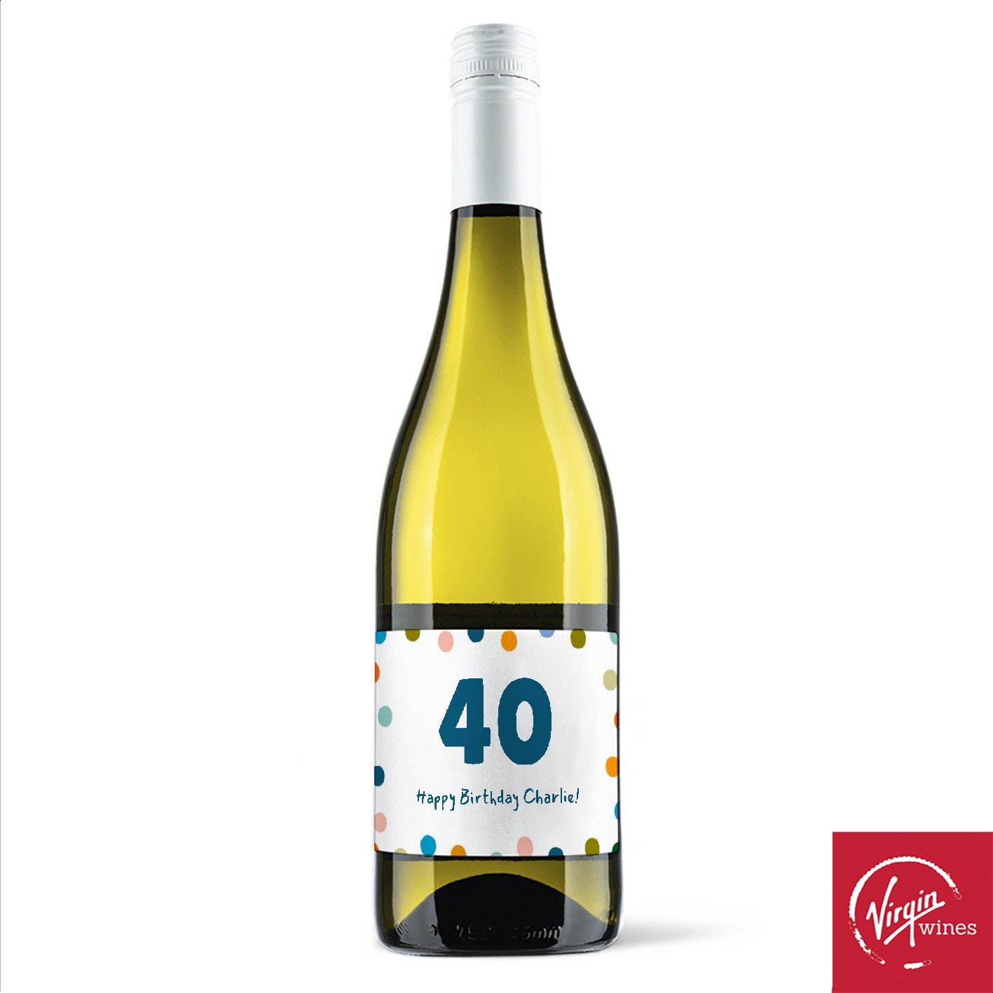 Virgin Wines Personalised Happy Birthday Milestone Pinot Grigio 75Cl
