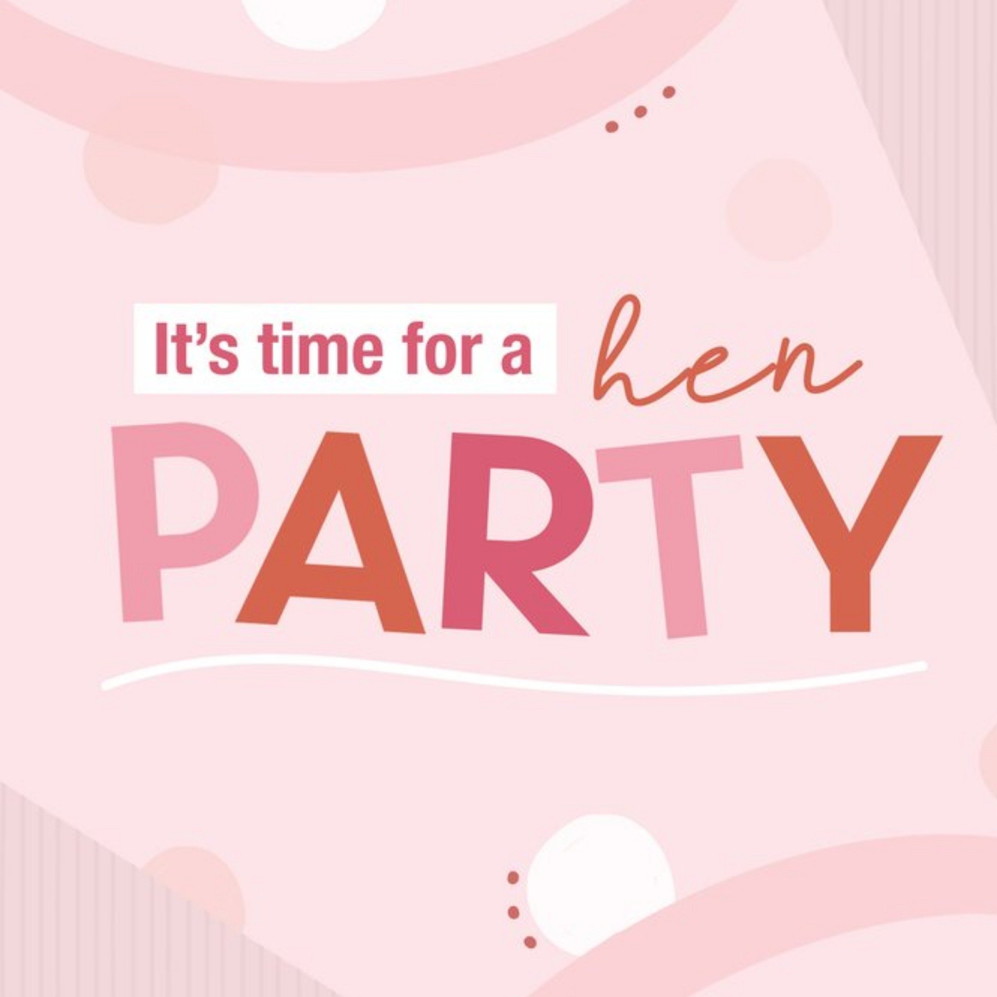 Moonpig Pink Hen Party Invite