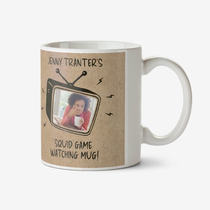 Retro Illustration Photo Upload TV Watching Mug