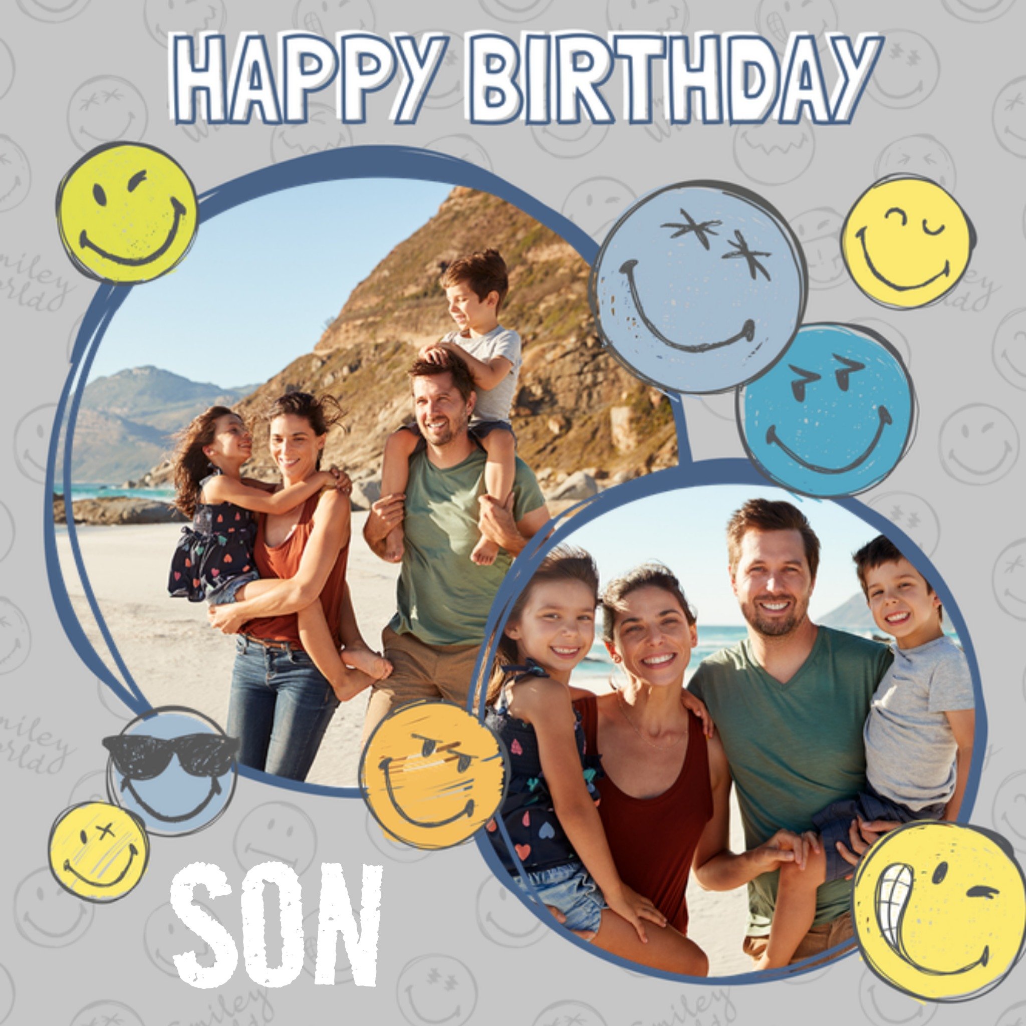 Moonpig SmileyworldÂ® Photo Upload Birthday Card