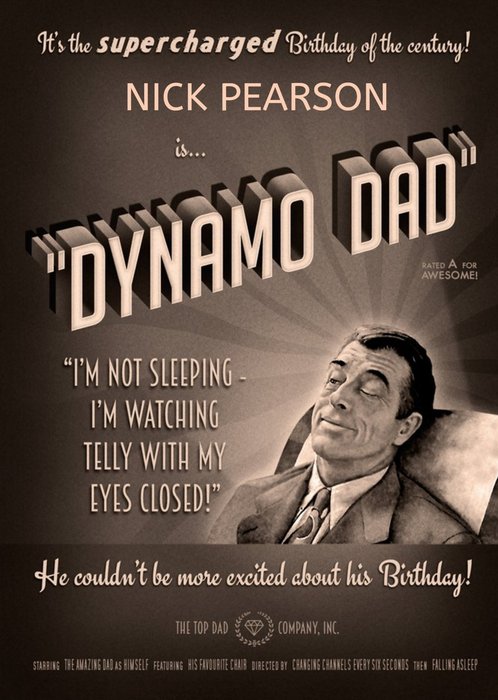 Film Noir Dynamo Dad Card