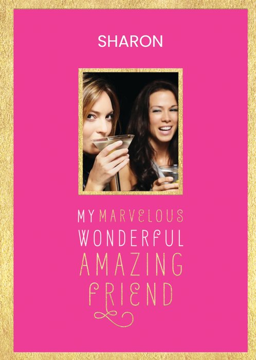 Friend Photo Birthday Card - A Birthday Card For An Amazing Friend