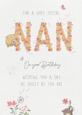 For A Very Special Nan Birthday Card