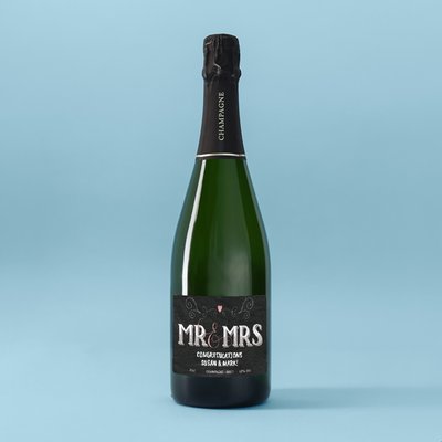 Personalised Mr & Mrs Champagne 75cl