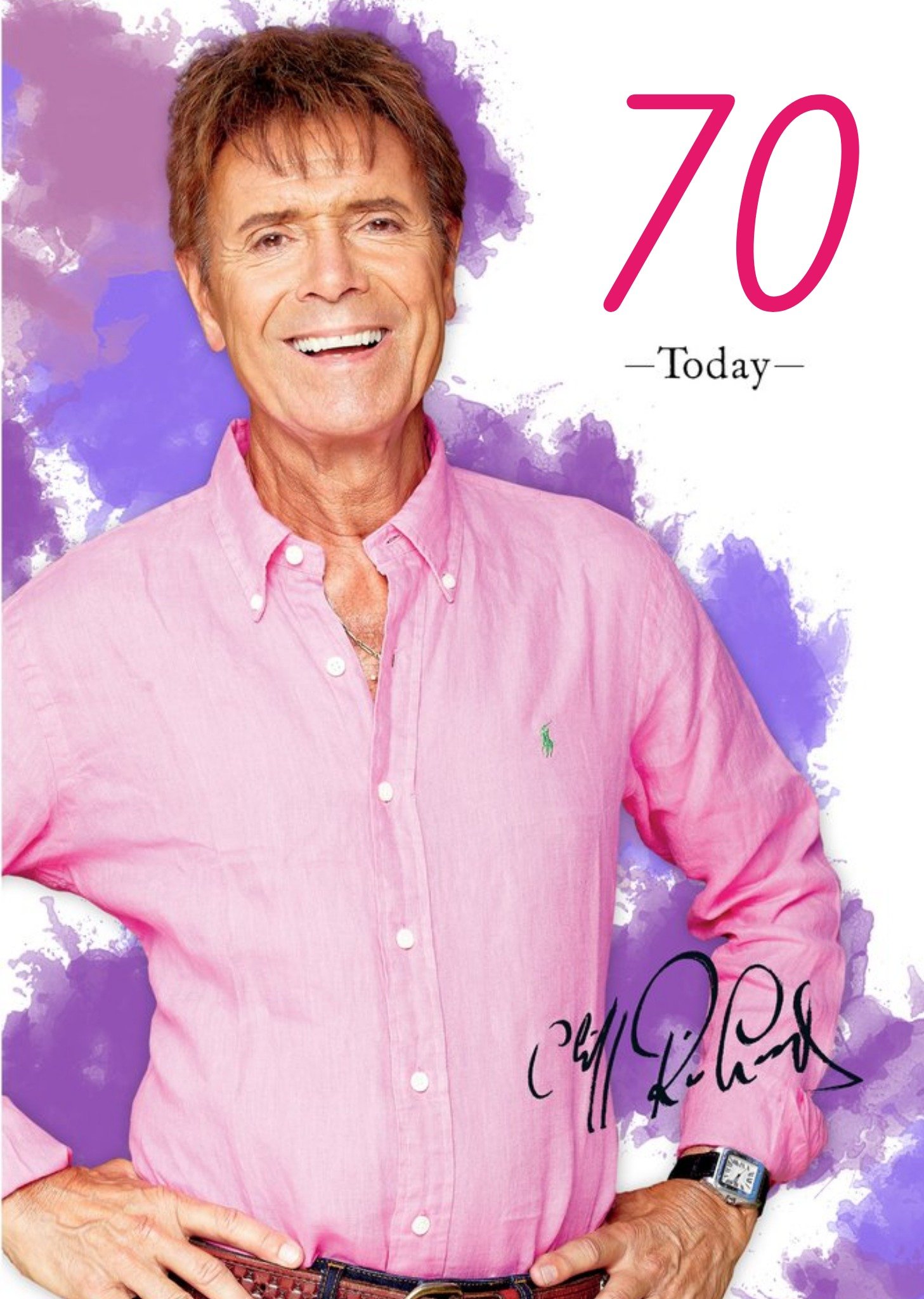 Moonpig Photographic Cliff Richard Birthday Card - 