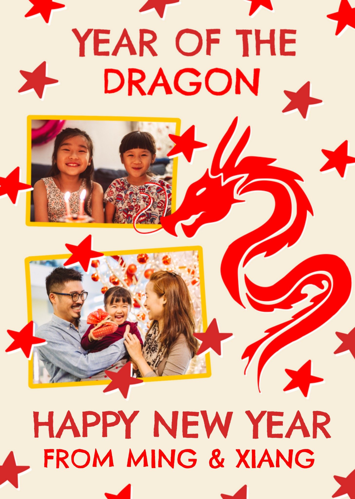 Moonpig Year Of The Dragon Chinese New Year Photo Upload Card Ecard
