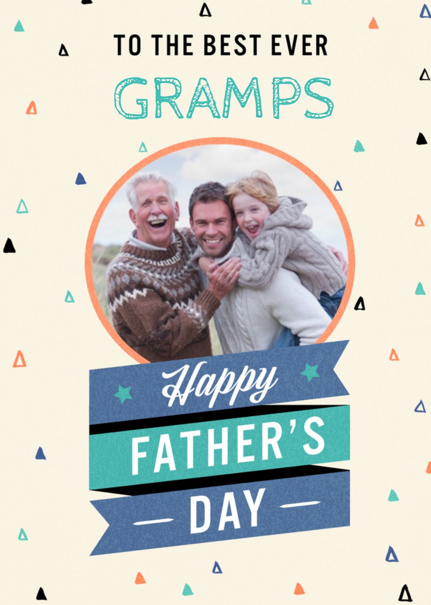 Moonpig Best Ever Gramps Photo Upload Father's Day Card