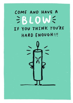 Candle Pun Illustrated Birthday Card