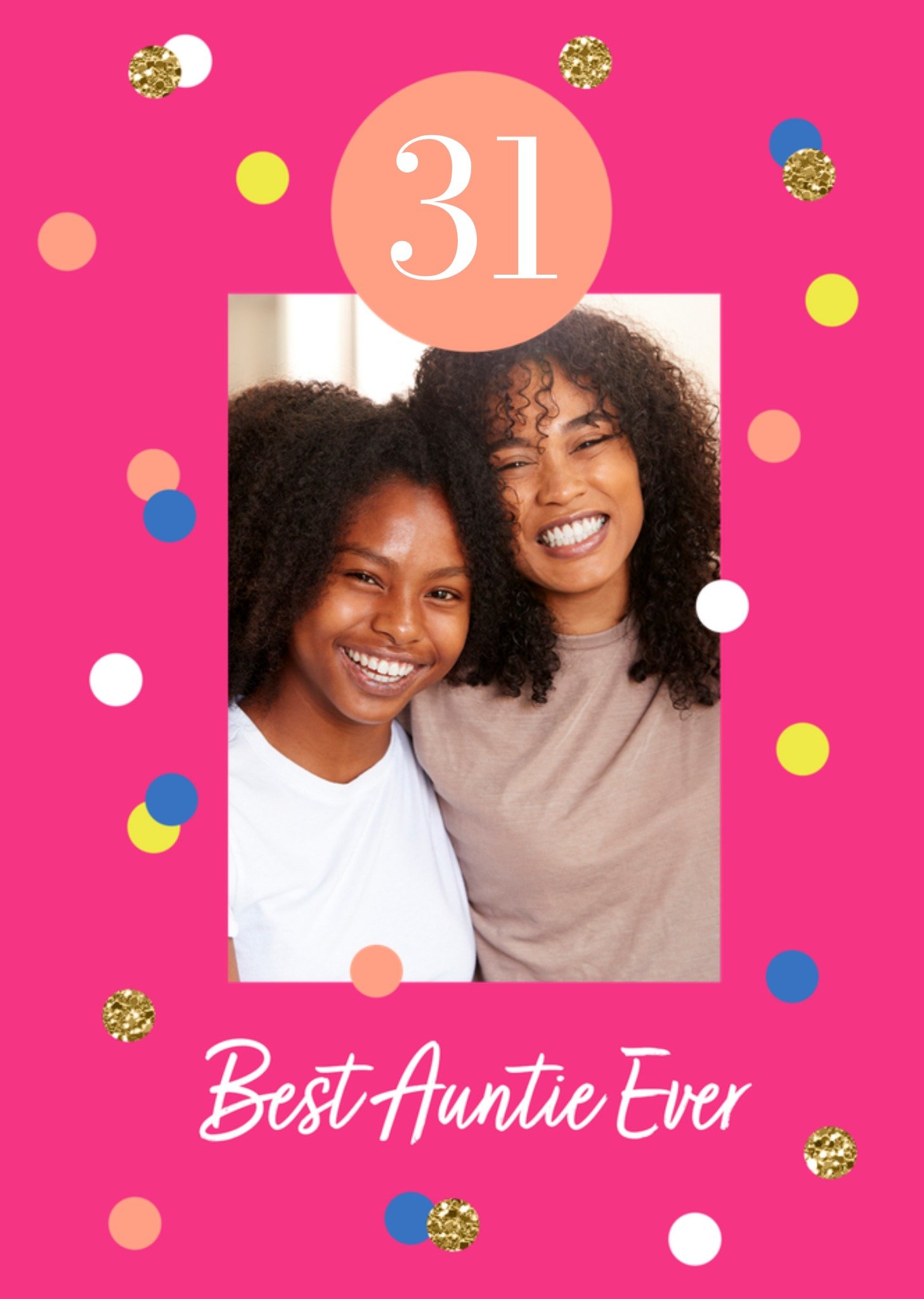 Moonpig Best Auntie Ever Photo Upload Birthday Card