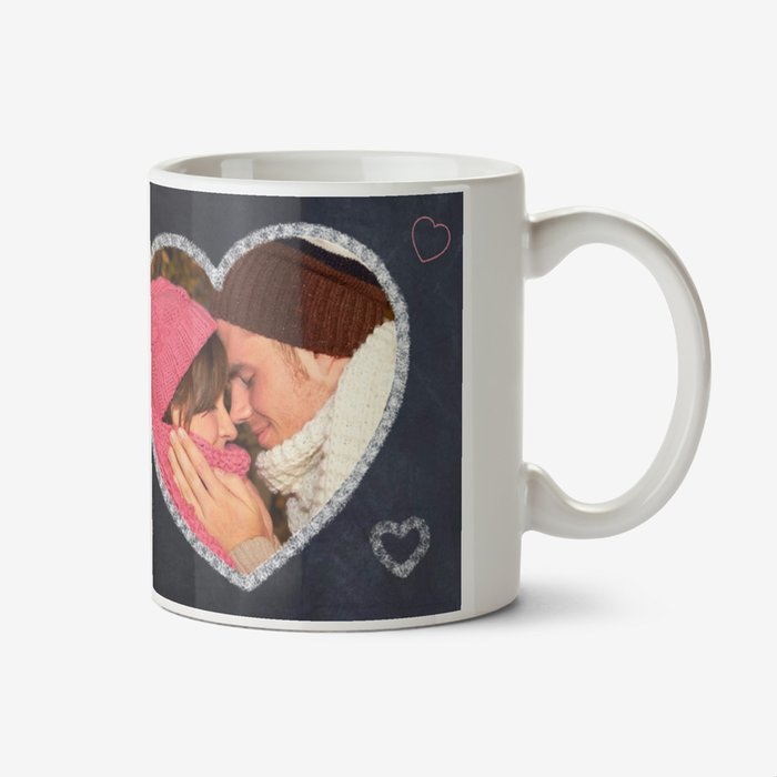 Photo Upload Chalkboard and Love Heart Mug