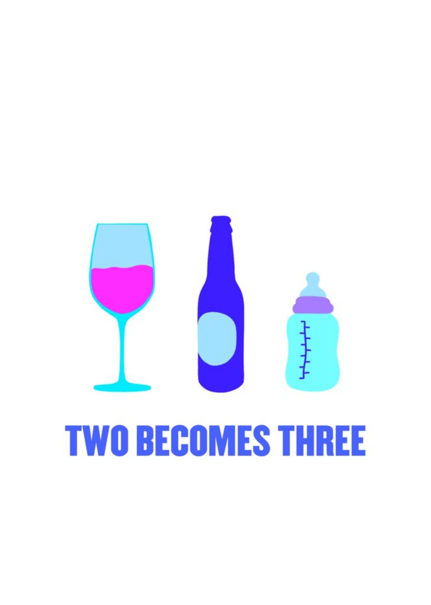 Moonpig Floilustrate Drinks Funny New Baby Card