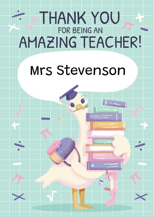 Amazing Teacher Thank You Card