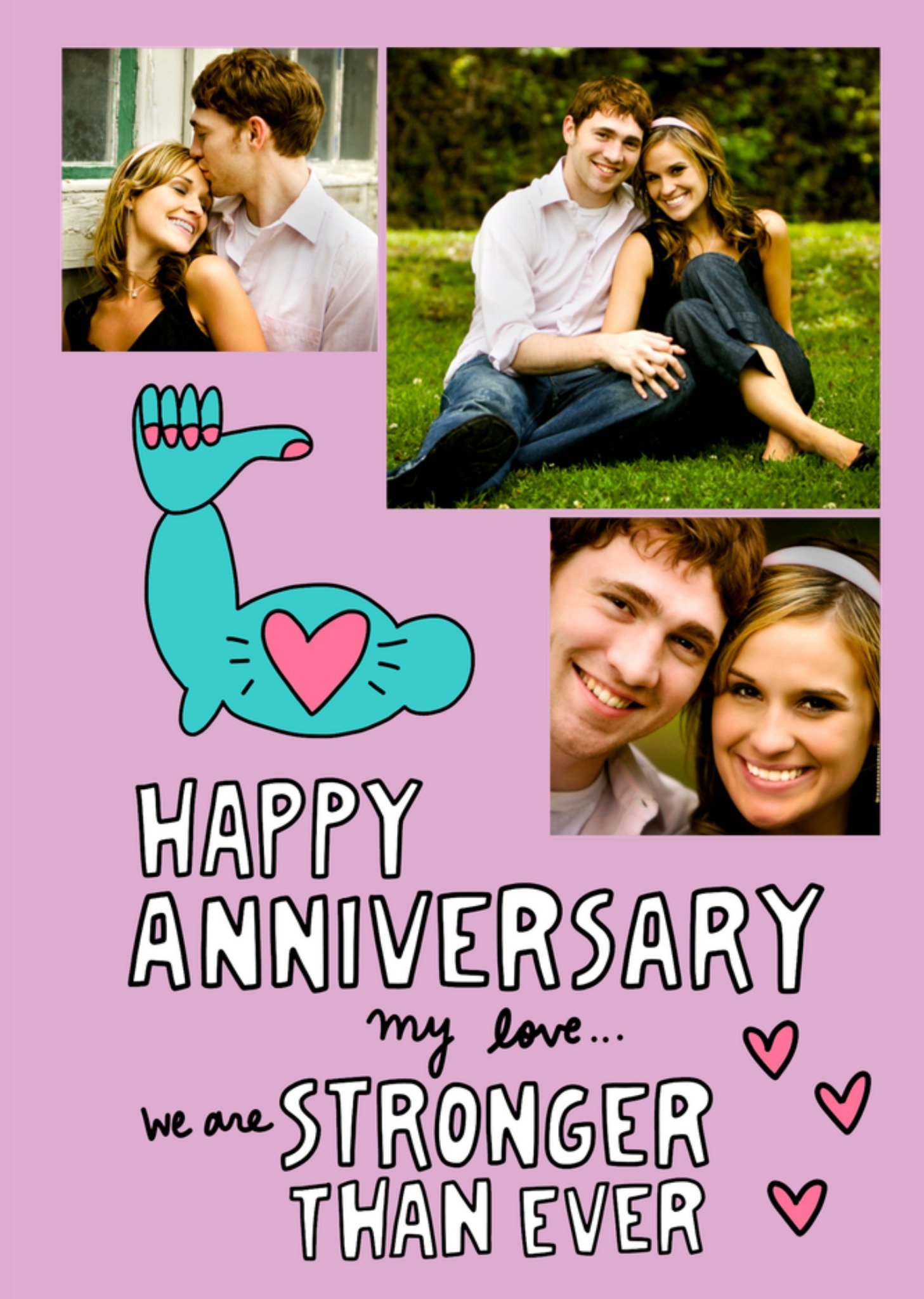 Moonpig We Are Stronger Than Ever Photo Upload Anniversary Card