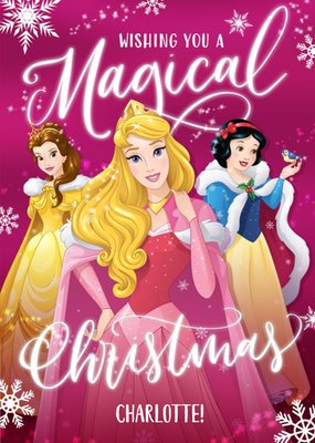 Disney Princess Magical Christmas Personalised Card