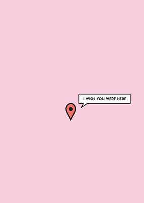 I Wish You Were Here Map Postcard