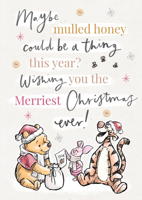 Winnie The Pooh Maybe Mulled Honey Could Be A Thing This Year Christmas Card