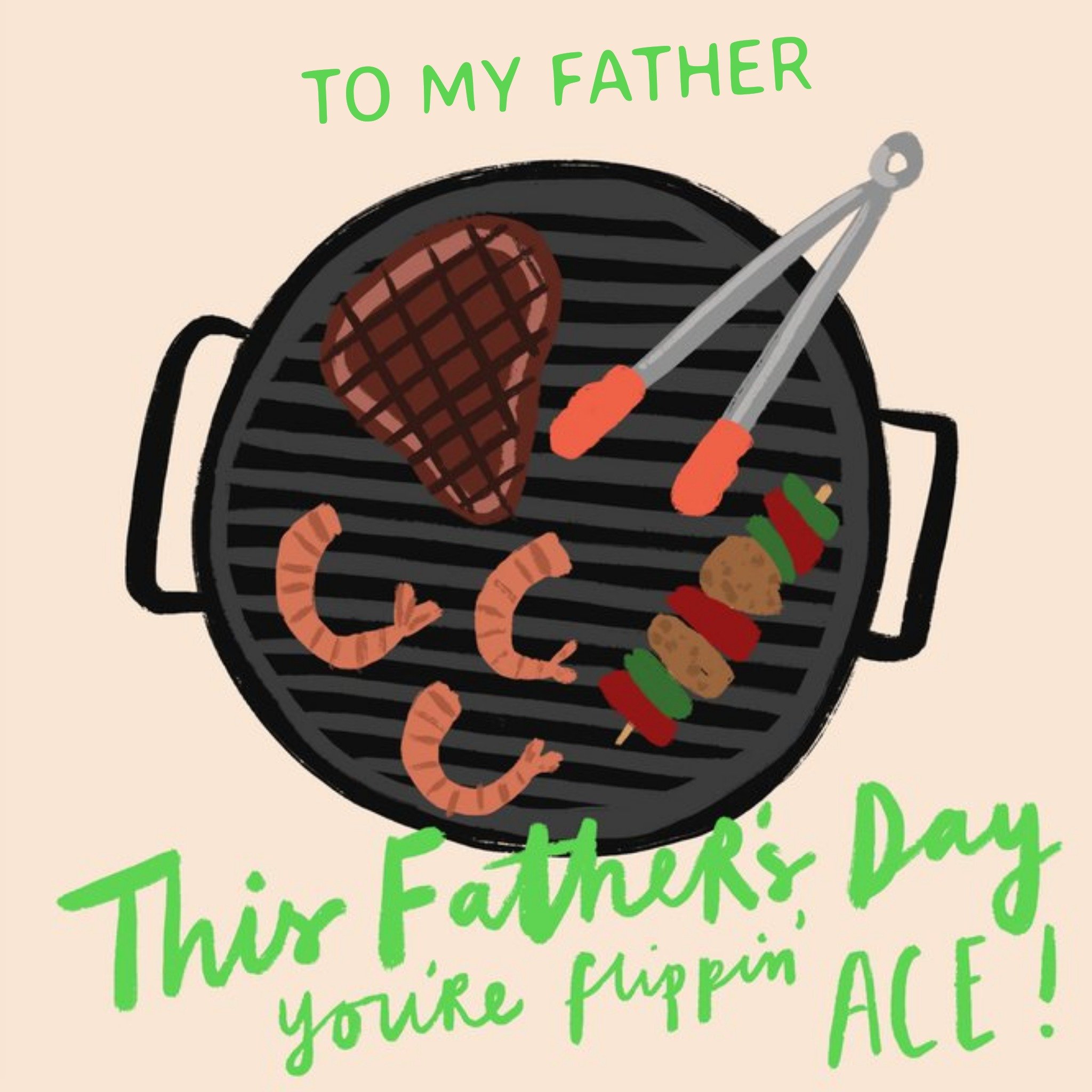 Moonpig Illustration Of A Barbeque Grill Father's Day Card