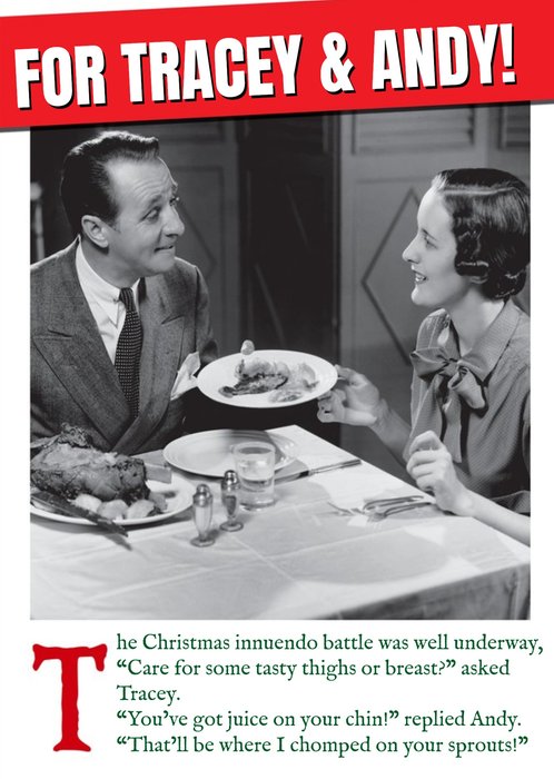 Christmas Innuendo battle was well underway Funny Christmas Card