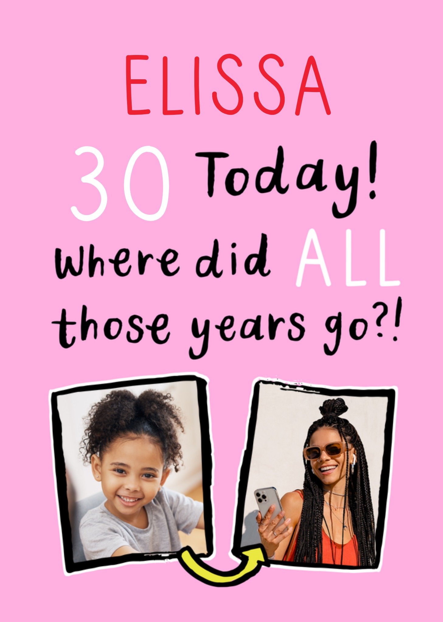Moonpig 30 Today Where Did All Those Years Go Photo Upload Birthday Card