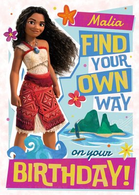 Moana Find Your Own Way Birthday Card