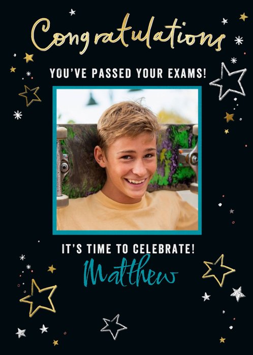 Cogratulations You've Passed Your Exams Photo Upload Card